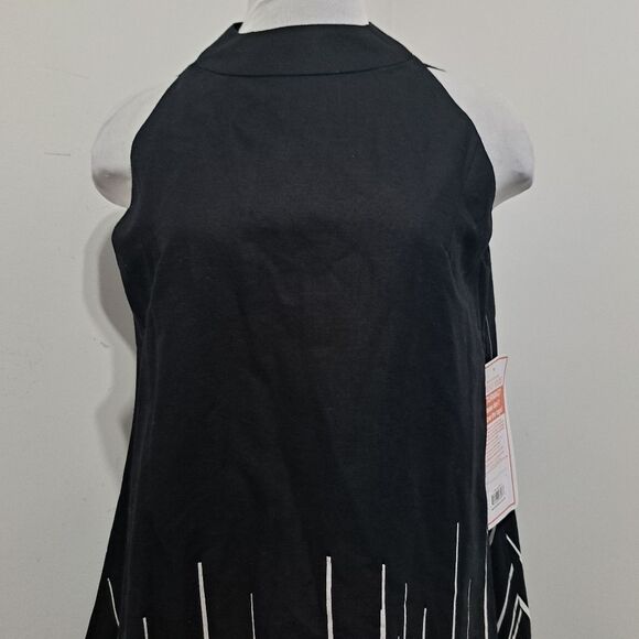 Vintage Esy Studio Ey Boho Casual Gothic Swing Into Print  Black/White Large NWT - Picture 11 of 13